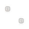 18k White Gold 0.87ctw Diamond Pave Stud Earring Jackets