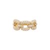 18k Yellow Gold 1.73ctw Pave Diamond Open Link Flexible Ring