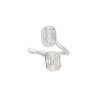 18k White Gold 1.09ctw Diamond Mosaic Open Bypass Ring