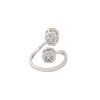 18k White Gold 1.09ctw Diamond Mosaic Open Bypass Ring