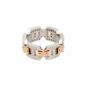 18k White and Rose Gold 0.71ctw Pave Diamond Link Band