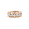 18k White and Rose Gold 0.37ctw Diamond 3 Row Bump Band