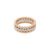18k White and Rose Gold 0.37ctw Diamond 3 Row Bump Band