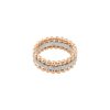 18k White and Rose Gold 0.37ctw Diamond 3 Row Bump Band