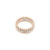 18k White and Rose Gold 0.37ctw Diamond 3 Row Bump Band