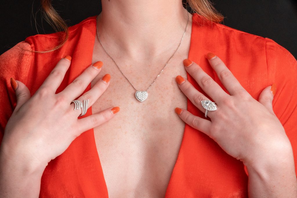 heart-shaped diamond necklaces