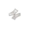 18k White Gold 1.56ctw Pave Diamond Crossover Ring