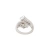18k White Gold 1.56ctw Pave Diamond Crossover Ring