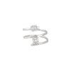 18k White Gold 0.24ctw Diamond Square Mosaic Station Ring