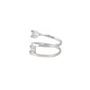 18k White Gold 0.24ctw Diamond Square Mosaic Station Ring