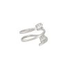 18k White Gold 0.24ctw Diamond Square Mosaic Station Ring
