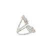 18k White Gold 2.5ctw Diamond Mosaic Station Crossover Ring