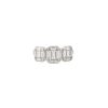 18k White Gold 2.81ctw Diamond 3 Station Ring