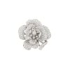18k White Gold 1.47ctw Diamond Pave Rose Shaped Ring