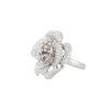 18k White Gold 1.47ctw Diamond Pave Rose Shaped Ring
