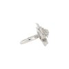 18k White Gold 1.47ctw Diamond Pave Rose Shaped Ring