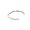18k White Gold 0.64ctw Pave Diamond Bump Bangle