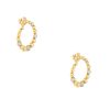 18k Rose Gold 0.85ctw Pave Diamond Bump Hoop Earrings