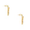 18k Rose Gold 0.85ctw Pave Diamond Bump Hoop Earrings
