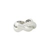 18k White Gold 1.04ctw Pave Diamond Crossover Wave Ring