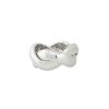 18k White Gold 1.04ctw Pave Diamond Crossover Wave Ring