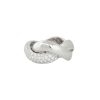 18k White Gold 1.04ctw Pave Diamond Crossover Wave Ring