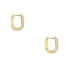 18k Yellow Gold 2.55ctw Diamond Tubular Rectangle Hoop Earrings
