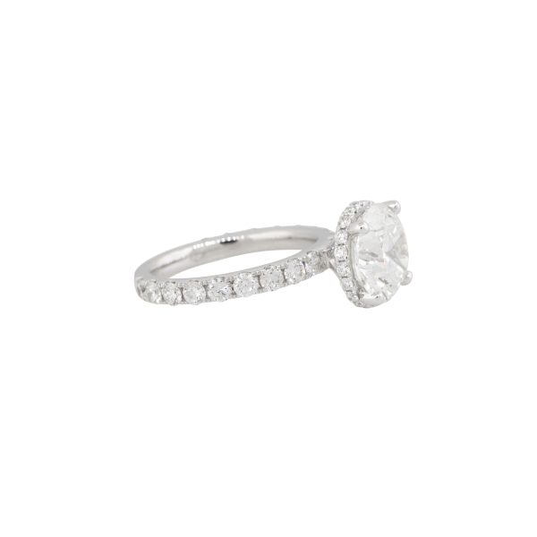 GIA Certified Triple X 18k White Gold 5.04ctw Diamond Engagement Ring
