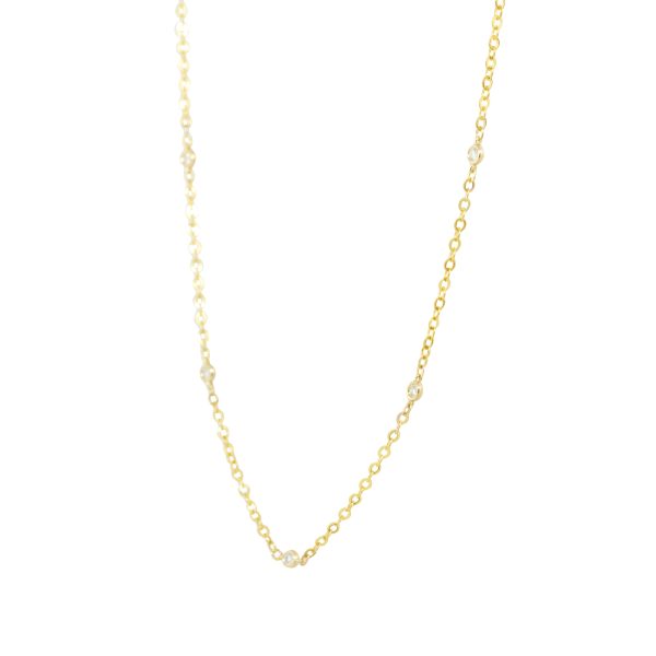 14k Yellow Gold 0.15ctw Diamonds by the Yard Necklace