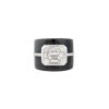 18k White Gold 1.83ctw Diamond and Black Enamel Mosaic Wide Band