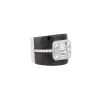 18k White Gold 1.83ctw Diamond and Black Enamel Mosaic Wide Band