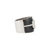 18k White Gold 1.83ctw Diamond and Black Enamel Mosaic Wide Band