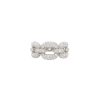 18k White Gold 1.69ctw Pave Diamond Oval Link Collapsible Ring