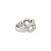 18k White Gold 1.69ctw Pave Diamond Oval Link Collapsible Ring