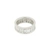 18k White Gold 3.93ctw Baguette Cut Diamond Eternity Band 