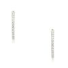 18k White Gold 5.60ctw Inside Out Large Diamond Hoop Earrings