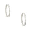 18k White Gold 5.60ctw Inside Out Large Diamond Hoop Earrings