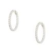 18k White Gold 5.60ctw Inside Out Large Diamond Hoop Earrings
