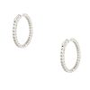 18k White Gold 5.60ctw Inside Out Large Diamond Hoop Earrings