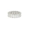 Platinum 8.29ctw Emerald Cut Diamond Eternity Band