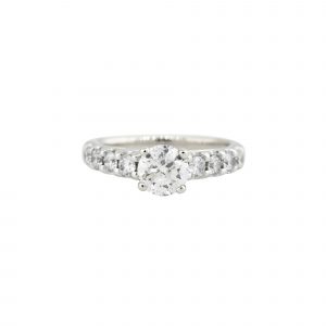GIA Certified 14k White Gold 1.50ctw Round Brilliant Diamond Engagement Ring
