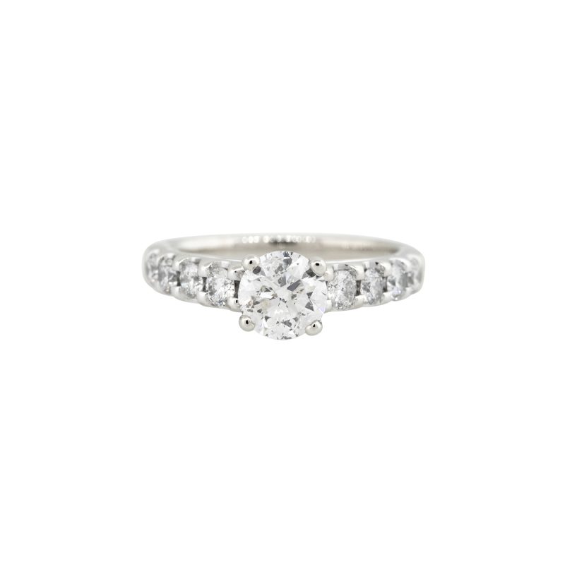 GIA Certified 14k White Gold 1.50ctw Round Brilliant Diamond Engagement Ring