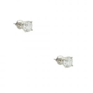 14k White Gold 2.35ctw Round Brilliant Diamond Stud Earrings