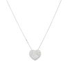 18k White Gold 1.0ctw Pave Diamond Heart Necklace
