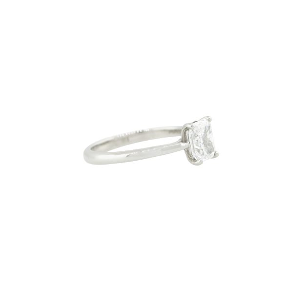 GIA Certified Platinum 1.20ctw Radiant Cut Diamond Engagement Ring