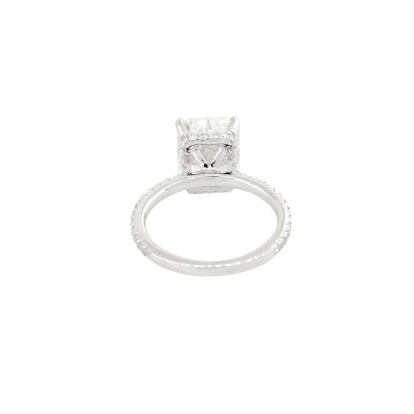 GIA Certified 18k White Gold 5.53ctw Radiant Cut Diamond Engagement Ring