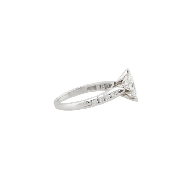 GIA Certified Platinum 0.98ctw Marquise Cut Diamond Engagement Ring