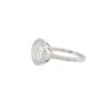 18k White Gold 0.60ctw Diamond Mosaic Cluster Halo Ring