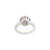 18k White Gold 0.60ctw Diamond Mosaic Cluster Halo Ring