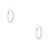 14k White Gold 2.57ctw Diamond Inside Out Hoop Earrings